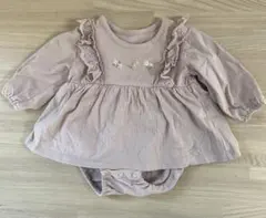 フリル付き長袖トップス 70サイズ 薄いピンク