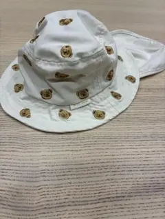 【着用数回】PETIT MAIN クマ刺繍 バケットハット　46cmのサムネイル
