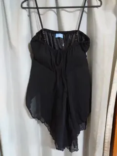 シフォン ブラック キャミソール