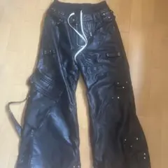 COZY WORLDWIDE CHAOS LEATHER CARGO PANTS