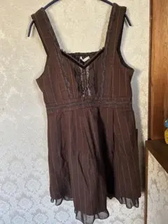 axes femme ブラウン ジャンパースカート