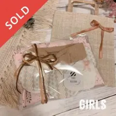 出産ギフト　女の子　ロンパース　スタイ　ベビー　出産祝い　4点セット