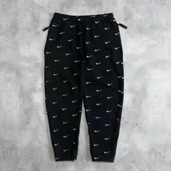 【廃番】NIKE Lab 総柄 刺繍 スウォッシュ ロゴ スウェットパンツ
