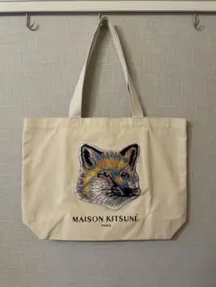 MAISON KITSUNÉ フォックス刺繍トートバッグ