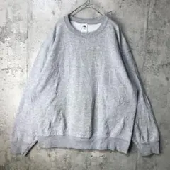 B867古着　トレーナー　スウェット　グレー　無地　90s Y2K