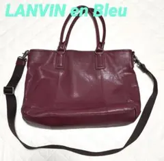 LANVIN en Bleu レザー 2WAY トートバッグのサムネイル