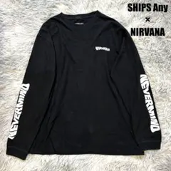 【美品】SHIPS any別注 NIRVANA ロゴ プリント ロンT XL