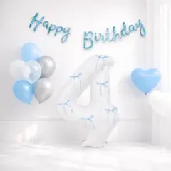 誕生日 バルーンセット パーティー装飾に最適　ブルー系 ハッピーバースデー