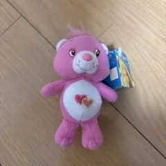 ケアベア ピンク ぬいぐるみキーホルダー