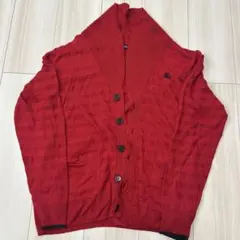 BLACK LABEL BURBERRY 赤 カーディガン