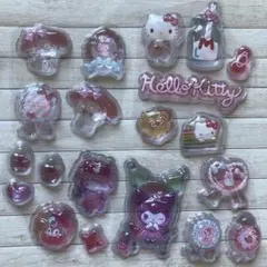 海外サンリオ正規品 硬い3Dシール ボンボンドロップ風 おすそ分け No.80