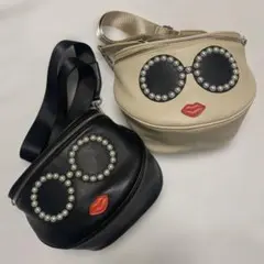 ♡アジョリー サングラスデザイン ショルダーバッグ 2点セット♡