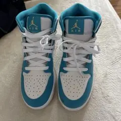 K*K様 エア ジョーダン ハイカット スニーカー ターコイズ