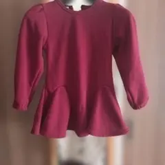 バーガンディ トップス 140サイズ　パンツセット