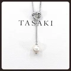 【美品★箱・保証書付】タサキ ノエビア コラボ パール Y字 ネックレス SV 美品☆箱・保証書付】タサキ ノエビア コラボ パール Y字 ネックレス