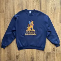 【冬物処分価格】 USA製 Jerzees 古着 80〜90年代 刺繍スウェット