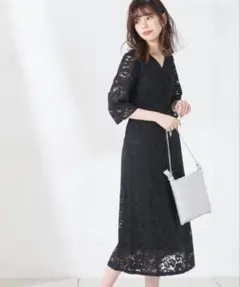 natural couture フラワーレースレディワンピース オケージョン