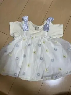 petit main 花柄ロンパース 80