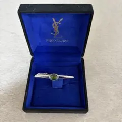 YSL ネクタイピン グリーンストーン付き