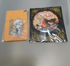 新品未使用品　ヒロアカ　パスケース　缶バッチ　爆豪勝己　2点セット