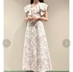 SNIDEL ラッフルカラーパイピングワンピース