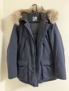 nano universe ダウンジャケット ネイビー ファー 取り外し