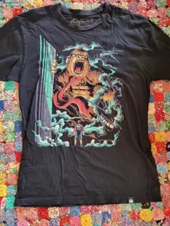 USA 古着 ゴリラアート ブラックTシャツ Ｍ