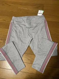 【️新品未使用】ヨガパンツ グレー 横ストライプ Lサイズ トレーニング用