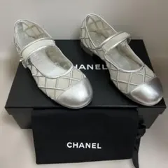 2026 CHANEL シルバーメッシュ フラットメリージェーンのサムネイル