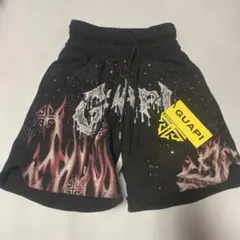 RICH SOON プリント ハーフパンツ ブラック - メルカリ