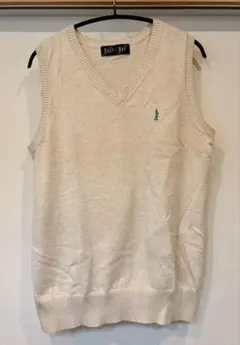 EAST BOY Vネックノースリーブベスト クリーム ホワイトベージュ