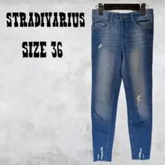 STRADIVARIUS スキニーデニム ダメージ加工　36サイズのサムネイル