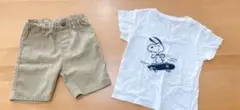 スヌーピー Tシャツとショートパンツ セット 80
