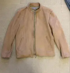 SHIPS ベージュ シングルライダースジャケット M