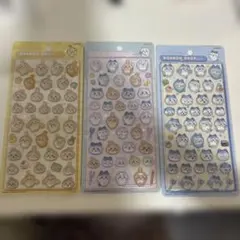 ちいかわ　ボンボンドロップ シール ⭐︎3枚セット　ハチワレ　うさぎ　集合