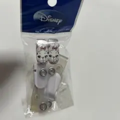 新品 ディズニーおしゃれキャットマリー ちゃん　バンドクリップ 名札移動ポケット