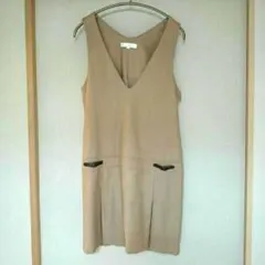 ジャンパースカート ひざ丈ワンピース