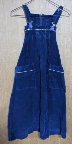 【美品】ネイビー ジャンバースカート フリーサイズ(140～160ぐらい)