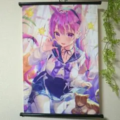 ホロライブ 湊あくあ B2タペストリー 同人 - メルカリ