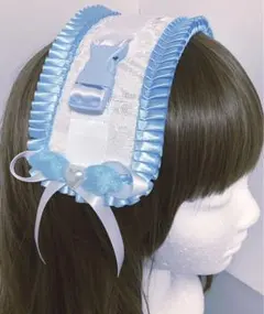 ★新作♡ サブカル　天使界隈　水色界隈　バックル　ベルト　ヘッドドレス