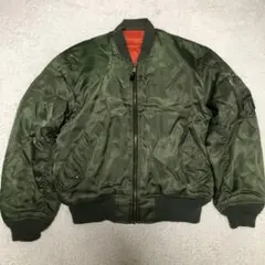 希少　80s OLD UNIQLO MA-1 フライトジャケット　緑タグ　L