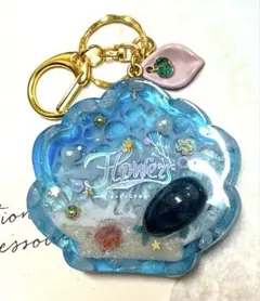3073】じゃれ猫 チャーム レジン オルゴナイト キーホルダー 天然石