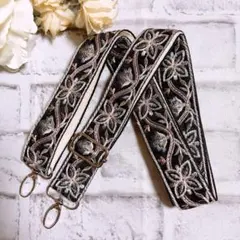 インド刺繍リボン　スマホショルダー　ショルダーベルト　バッグ　　NO3833