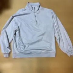 CLEL ライトグレー ハーフジップ トレーナー