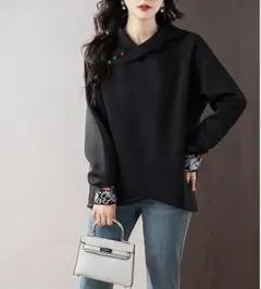 S～　新品　大きいサイズ　秋冬　 刺繍 パーカー　トップス フード　春。