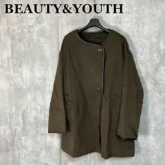 BEAUTY&YOUTH ウール×ナイロン パイピング ミドルコートのサムネイル