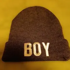 BOY ロゴ ニット帽 ビーニー