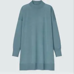 【タグ付】UNIQLO エクストラファインメリノ モックネック チュニック S