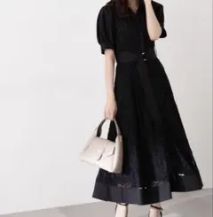 【タグ付き新品】PROPORTION BODY レースシャツワンピース　BKのサムネイル