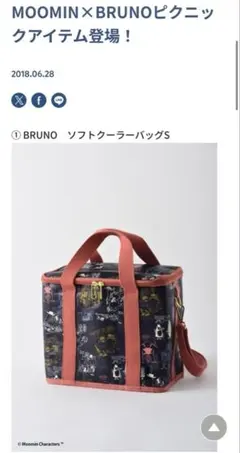 【ブルーノ・コラボ】ムーミン コミック柄 ショルダーバッグ 保冷バッグ